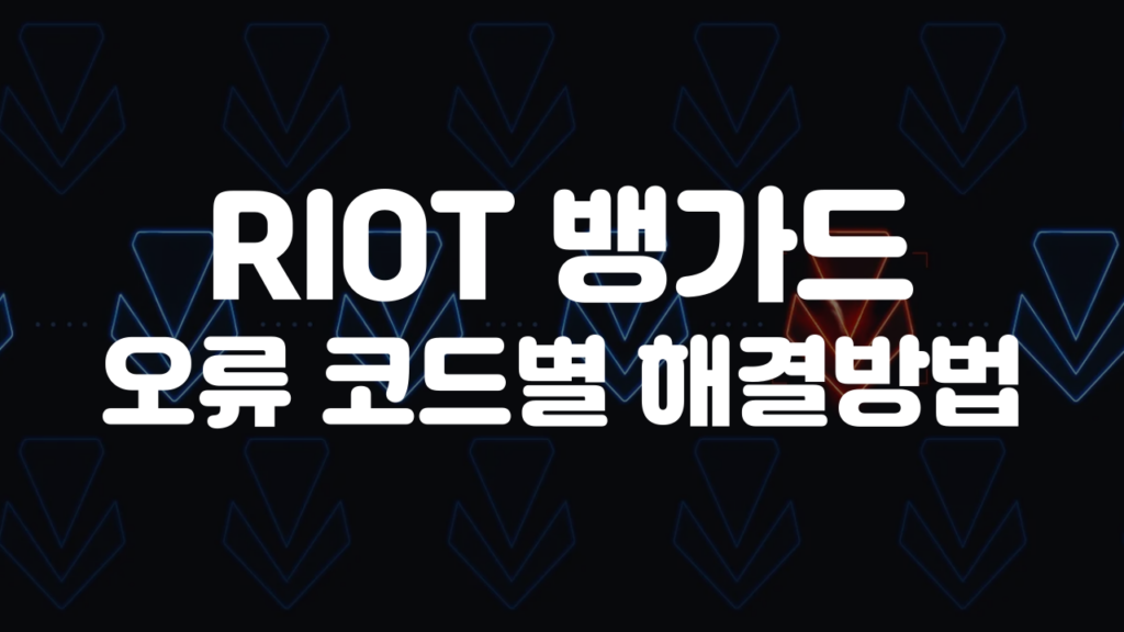 뱅가드 오류 이미지