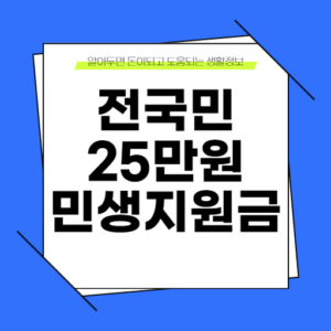 전국민 25만원 민생지원금 신청