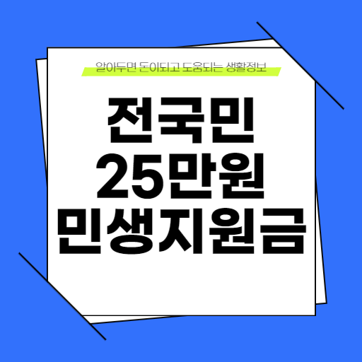 전국민 25만원 민생지원금 신청