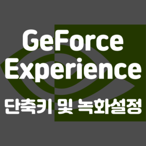 지포스 익스피리언스 녹화