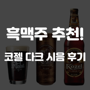 흑맥주 추천 코젤 다크