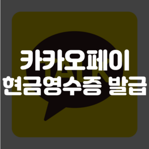 카카오페이 현금영수증 발급내역 조회
