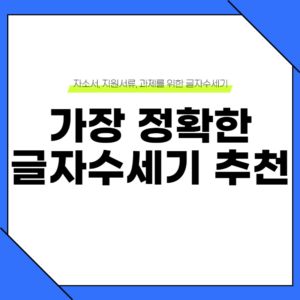 정확한 글자수세기 추천