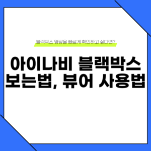 아이나비 블랙박스 보는법