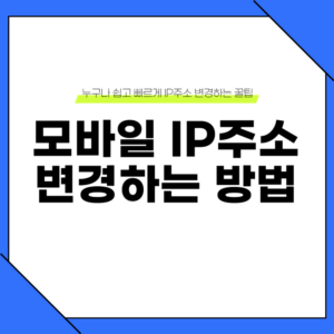 핸드폰 아이피 변경