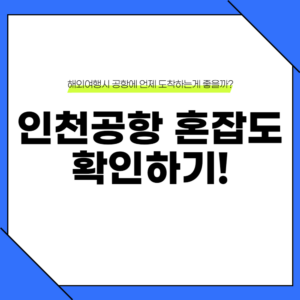 인천공항 혼잡도 확인 방법