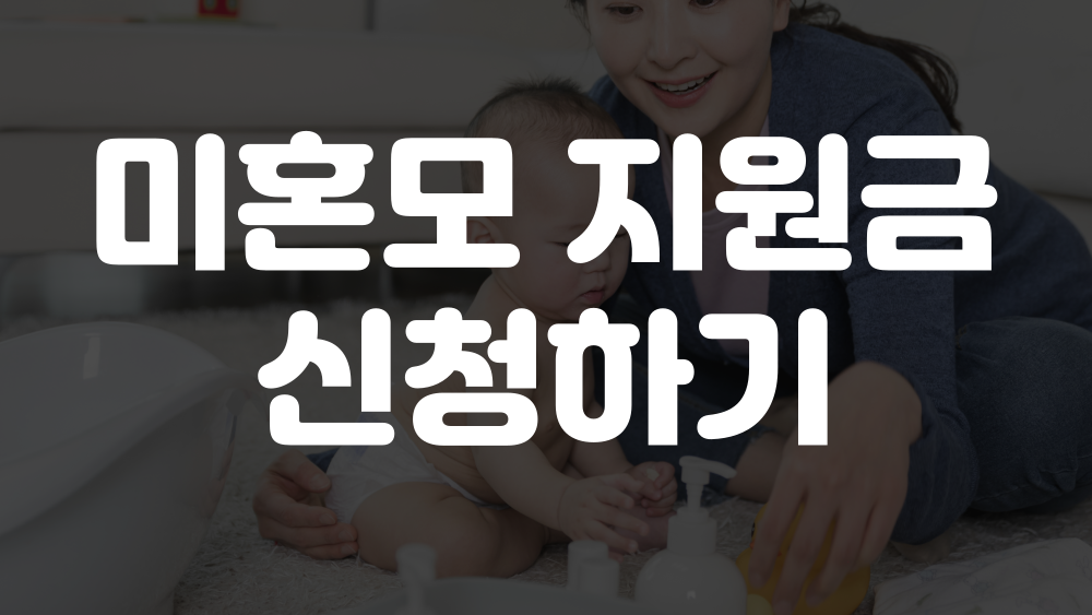 미혼모 지원금 신청 방법 이미지