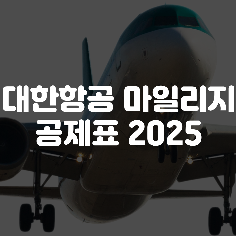 대한항공 마일리지 공제표 2025(거리, 성수기, 업그레이드) 1 대한항공 마일리지 공제표 2025(거리, 성수기, 업그레이드) 이미지
