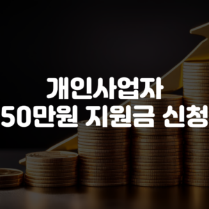 개인사업자 지원금 50만원 신청 방법 및 사용처 안내