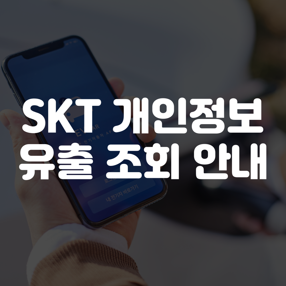 SKT 개인정보 유출 여부 조회 방법 이미지