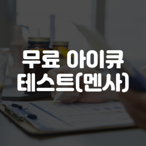무료 아이큐 테스트, 무료 아이큐 검사 방법(멘사 아이큐 테스트)