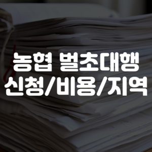 농협 벌초대행 신청 방법 비용 가격 지역 안내