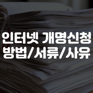 인터넷 개명신청 방법, 서류, 사유 안내