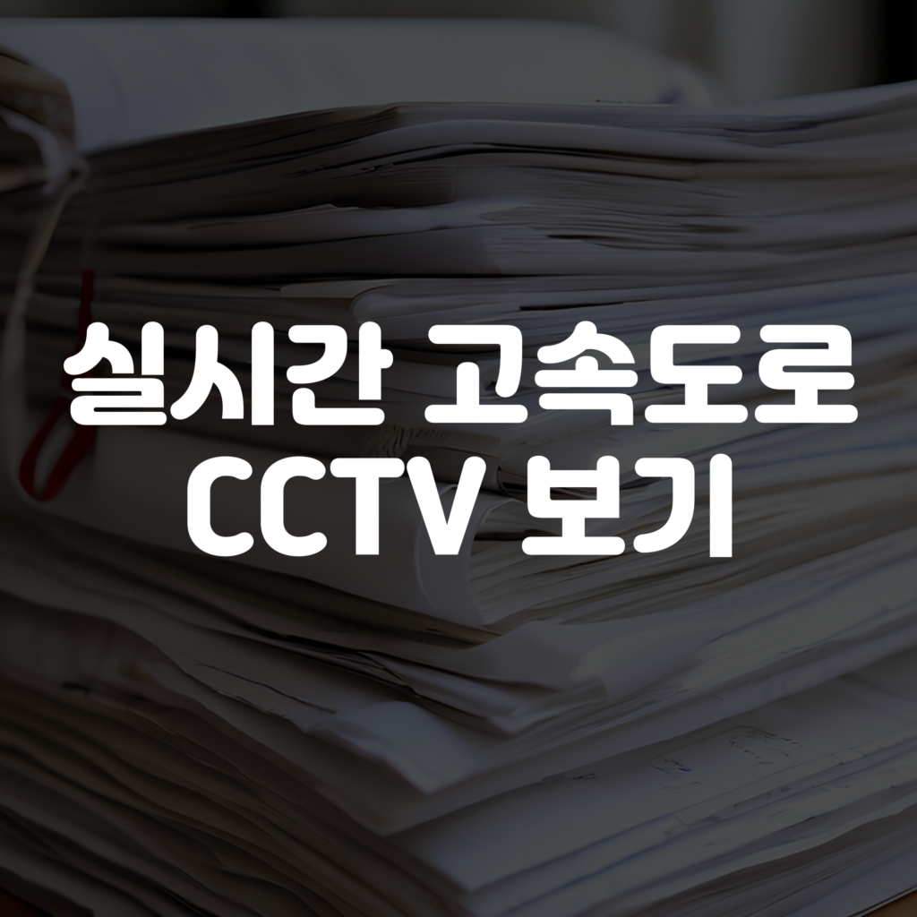 실시간 고속도로 CCTV 보는법, 보기 이미지