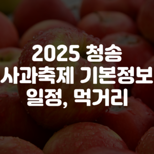 2025 청송사과축제 기본정보, 일정, 먹거리 총정리