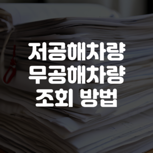 저공해차량 및 무공해차량 조회 방법