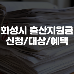 화성시 출산지원금 지급 신청 방법 대상 조건 혜택 총정리