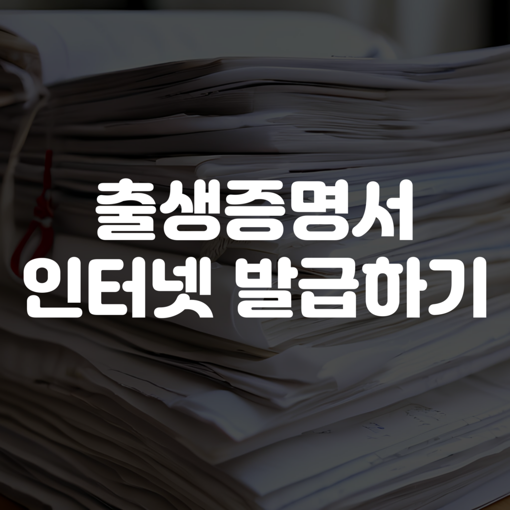 출생증명서 인터넷발급 방법 가이드