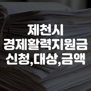 제천 경제활력지원금 신청방법부터 대상 금액 사용처까지