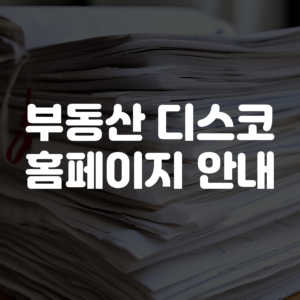 부동산 디스코 홈페이지