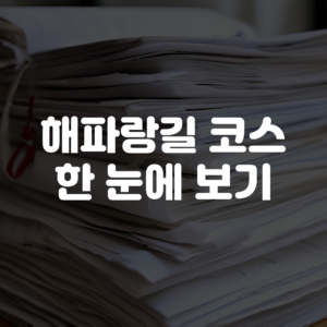 해파랑길 코스 한 눈에 보기