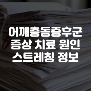 어깨충돌증후군 증상 치료 원인 스트레칭 정보