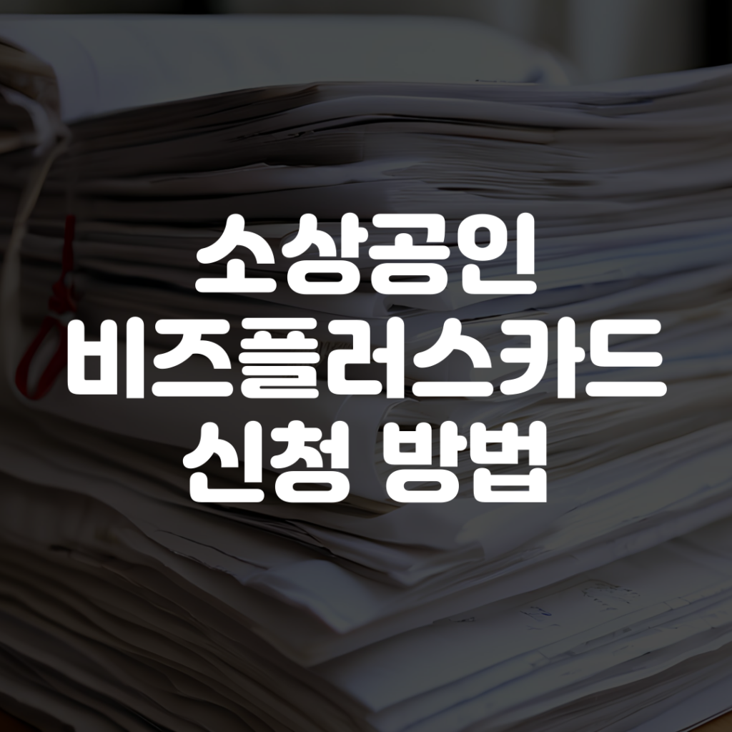 소상공인 비즈플러스카드 신청 방법