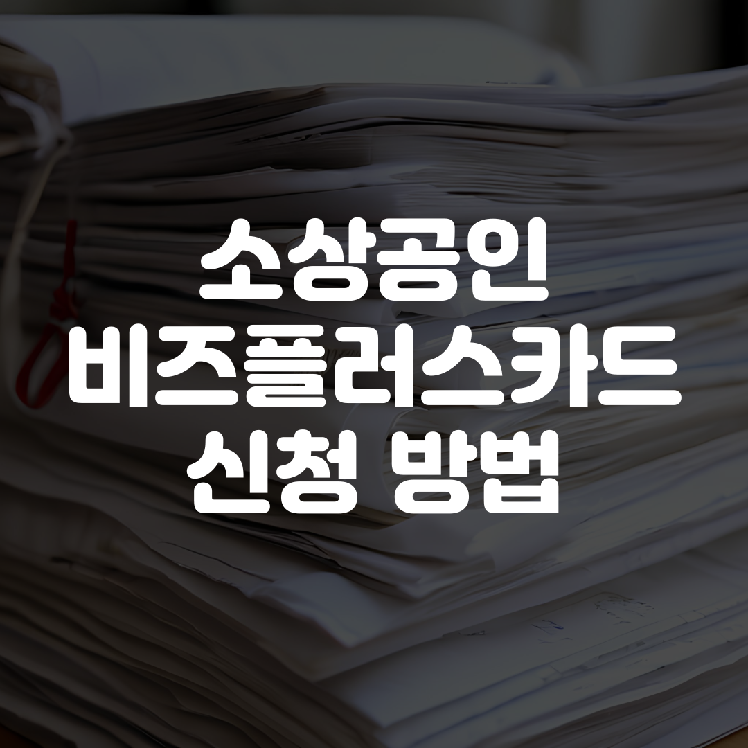 소상공인 비즈플러스카드 신청 방법