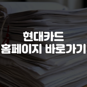 현대카드 홈페이지 바로가기