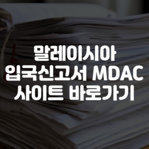 말레이시아 입국신고서 MDAC 사이트 바로가기