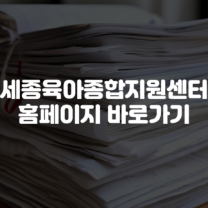 세종육아종합지원센터 홈페이지 바로가기