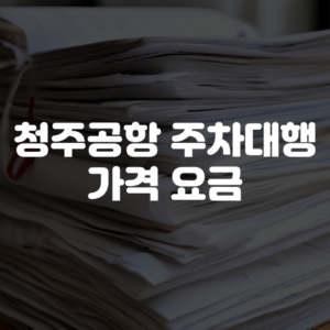 청주공항 주차대행 가격 요금