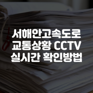서해안고속도로 교통상황 CCTV 실시간 확인방법