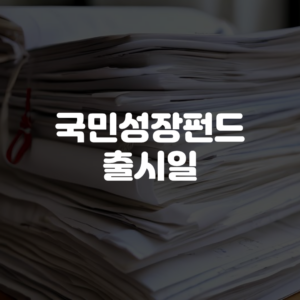 국민성장펀드 출시일