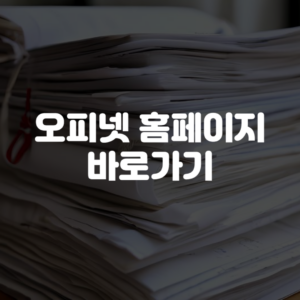 주유소 유가 조회 오피넷 홈페이지 바로가기