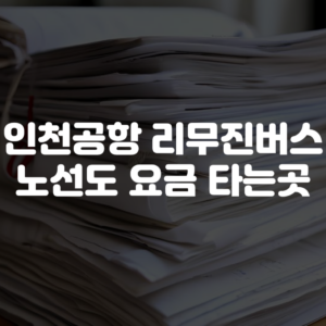인천공항 리무진버스 노선도 요금 타는곳