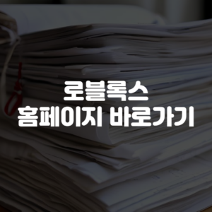 로블록스 홈페이지 바로가기