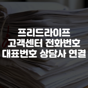 프리드라이프 고객센터 전화번호 대표번호 상담사 연결