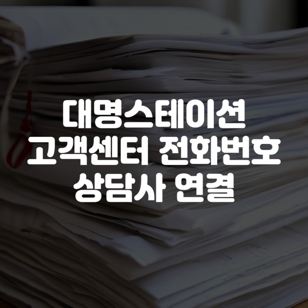 대명스테이션 고객센터 전화번호 상담사 연결
