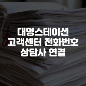 대명스테이션 고객센터 전화번호 상담사 연결