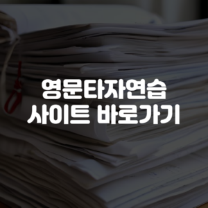 영문타자연습 사이트 바로가기