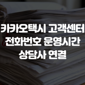 카카오택시 고객센터 전화번호 운영시간 상담사 연결