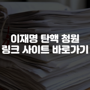 이재명 탄핵 청원 링크 사이트 바로가기