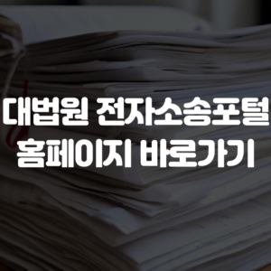 대법원 전자소송포털 홈페이지 바로가기