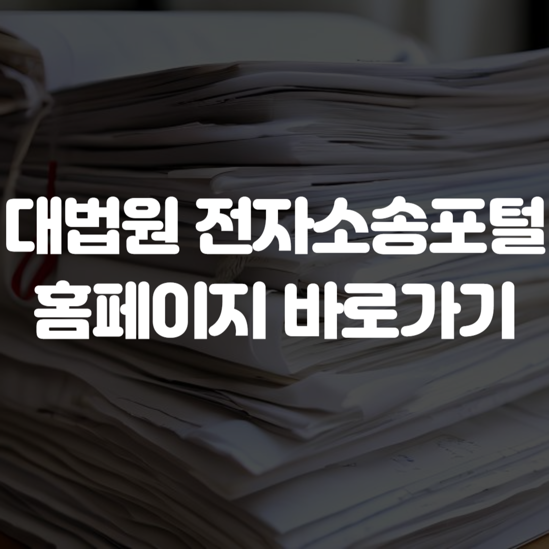 대법원 전자소송포털 홈페이지 바로가기
